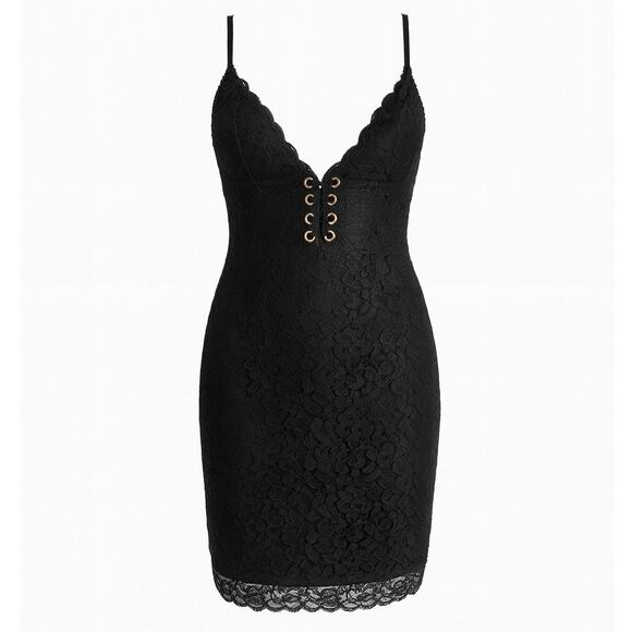 Victoria's Secret Black Lace Babydoll Dress Size Small Whimsigoth Goth Coquette - Picture 16 of 16